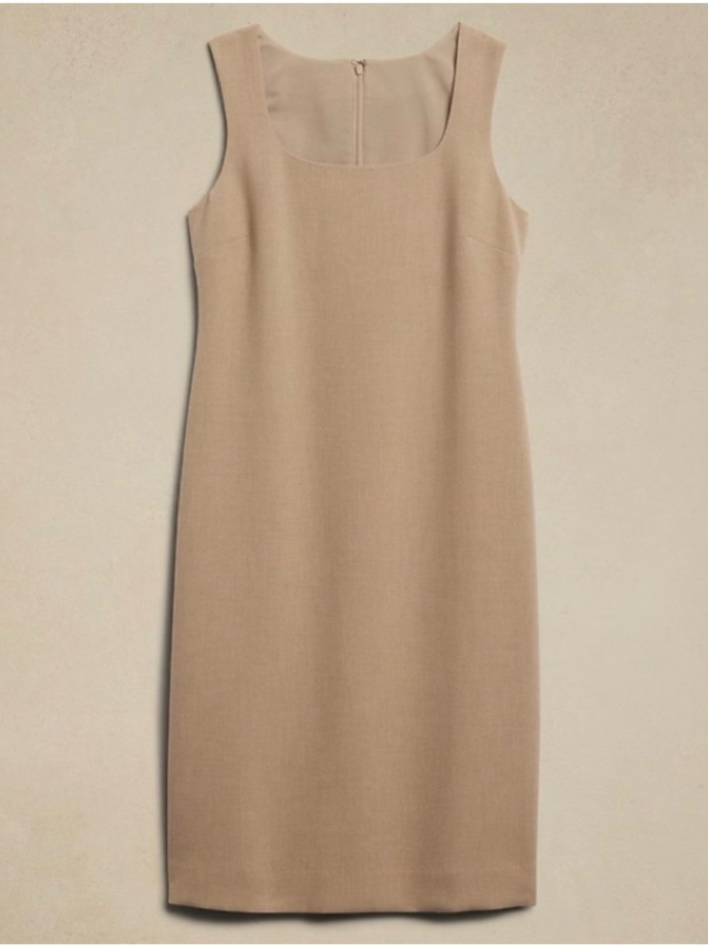 Banana Republic Sleeveless Beige Sheath Dress